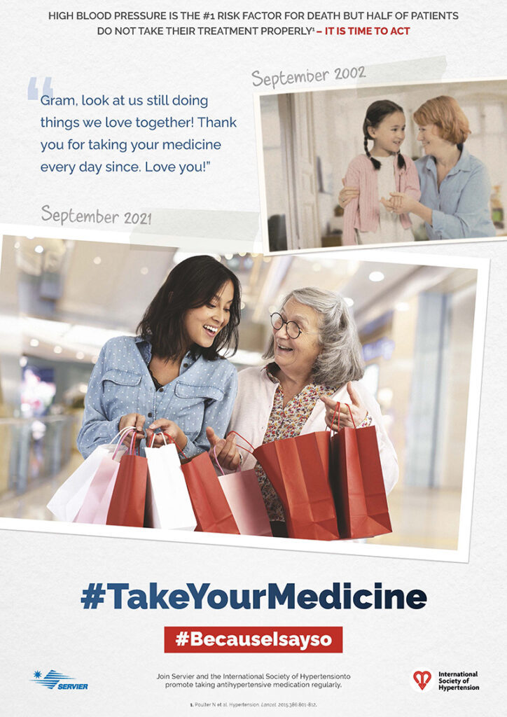 Poster de la campagne #TakeYourMedicine #BecauseIsayso