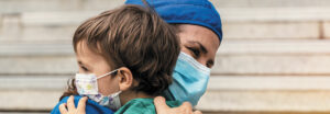 Photo of a surgeon and a child