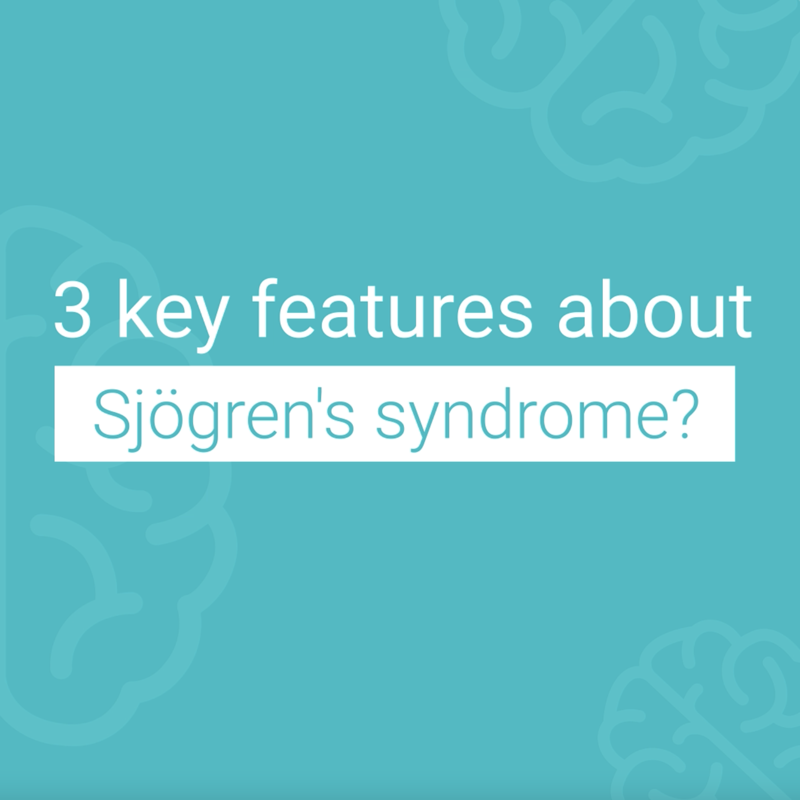 Couverture vidéo de sensibilisation du syndrome de Sjögren