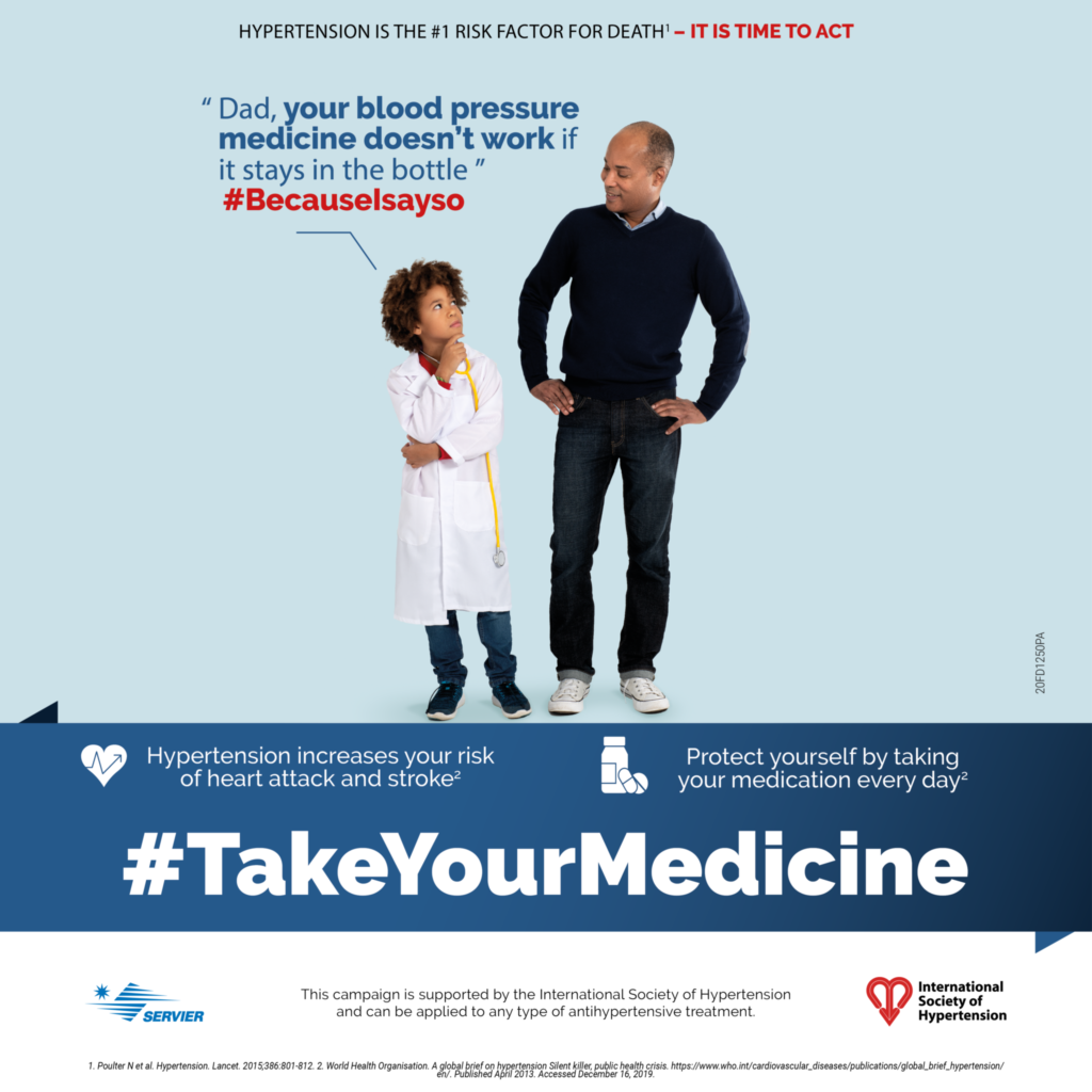 Poster of the BecauseIsayso #TakeYourMedicines campaign