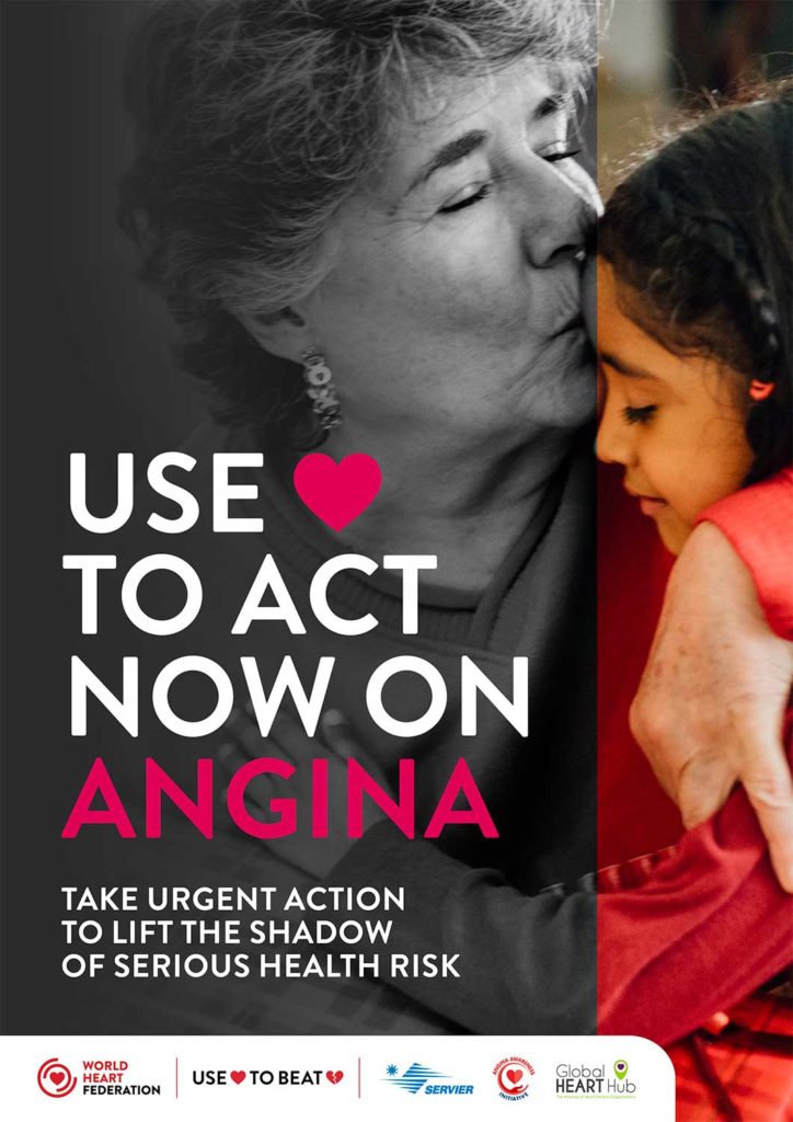 poster of the Use Heart To Act Now on Angina campaign