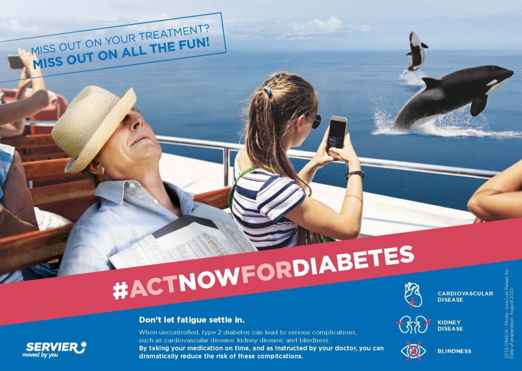 Poster of the #ActNowForDiabetes awareness campaign