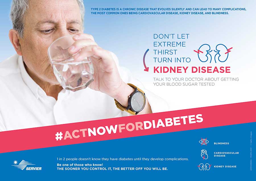Poster of the #ActNowForDiabetes campaign