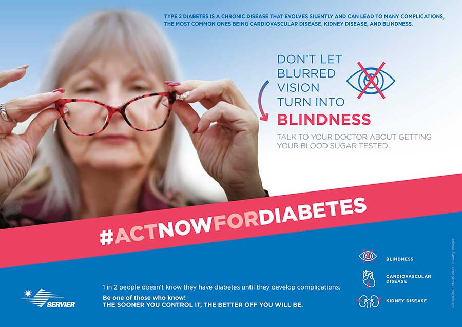 Poster of the #ActNowForDiabetes campaign