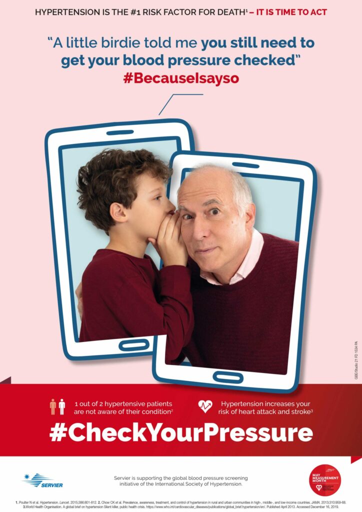 Visuel de la campagne #BecauseIsayso #CheckYourPressure