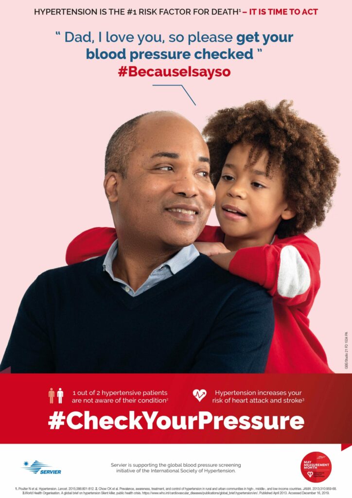 Visual of the #BecauseIsayso #CheckYourPressure campaign